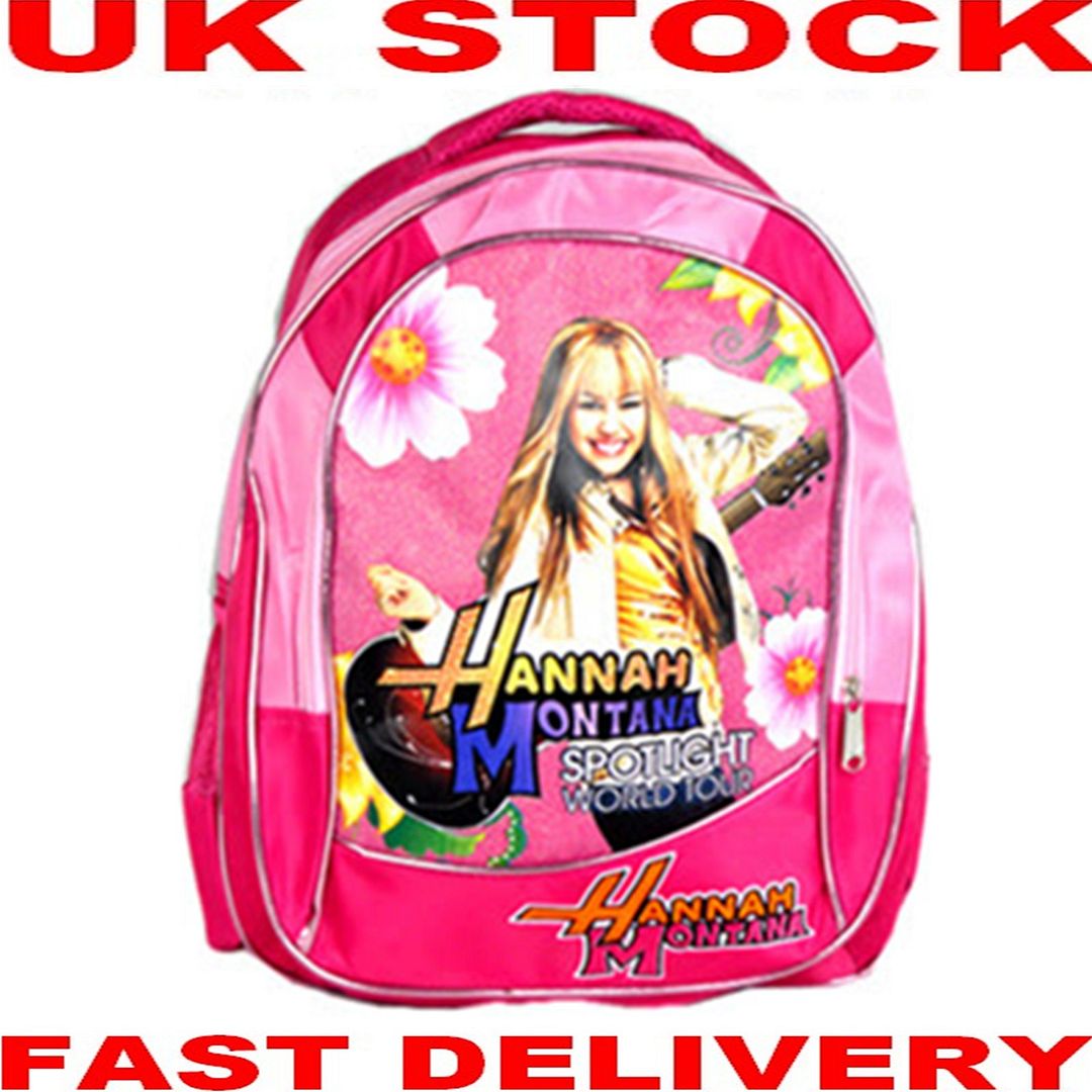 BNWT Girls Disney Hannah Montana Miley Cyrus Backpack School Travelling